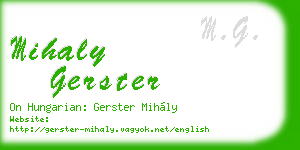 mihaly gerster business card